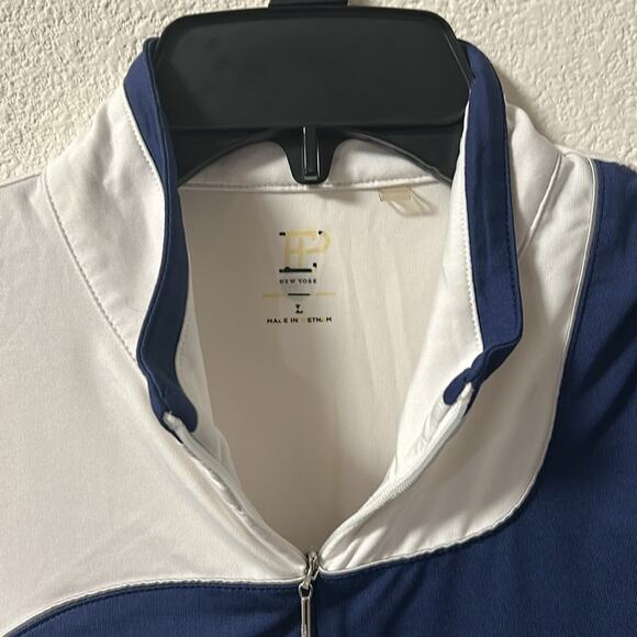 EP Pro NY Short Sleeve Color Block Polo | Womens Golf Top - White/Navy B… - Picture 12 of 16